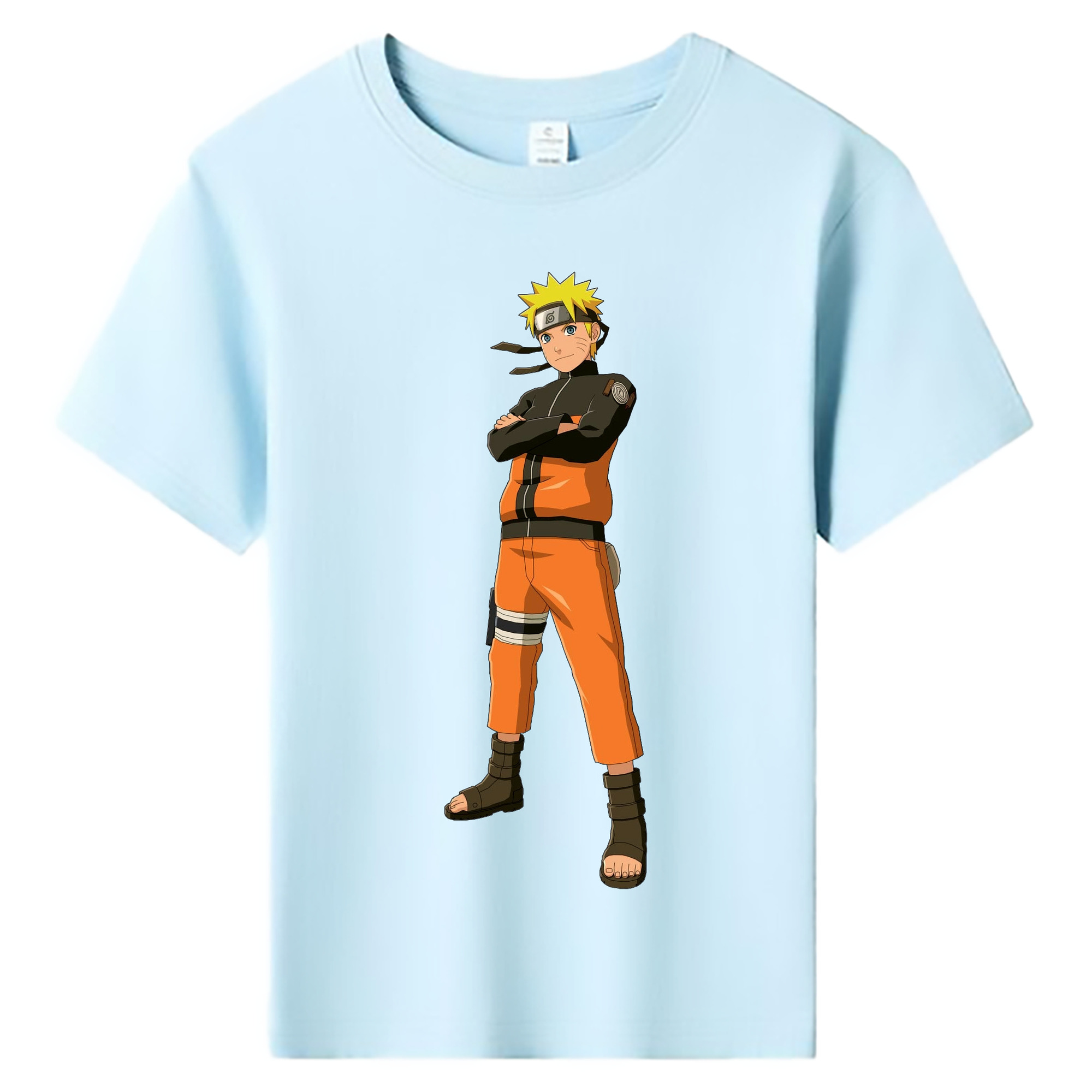 （画像用） NARUTO -ナルト- うずまき ナルト Uzumaki Naruto 綿100％キッズTシャツ（フロントプリント）